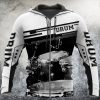 Music Lover – Drums Black White Zip Up Hoodie