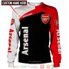 Arsenal FC Custom Name Black Red Sweatshirt