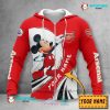 Arsenal FC Custom Name Mickey Zip Up Hoodie