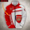 Arsenal FC Custom Name Zip Up Hoodie V2