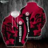 Alabama Crimson Tide 3D Skull Zip Up Hoodie