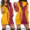 Arizona Cardinals Yellow Red Women Hoodie Dress