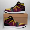 Arizona State Sun Devils Maroon Gold Air Jordan 1 High Sneakers