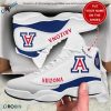 Arizona Wildcats Custom Name White Blue Air Jordan 13 Shoes