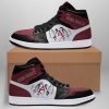 Arizona Wildcats Red White Scratch Air Jordan 1 High Sneakers