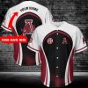 Arkansas Razorbacks Custom Name Black Red Baseball Jersey