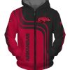 Arkansas Razorbacks Red Black Zip Up Hoodie