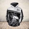 Arkansas Razorbacks Skull Pullover Hoodie