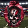 Atlanta Falcons Red Skull Zip Up Hoodie V2