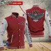 Auburn Tigers Custom Name Red Grey Baseball Jacket
