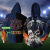 Auburn Tigers Custom Name Skull Zip Up Hoodie