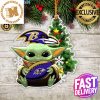 Baltimore Ravens Baby Yoda Christmas Tree Custom Shaped Ornament