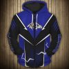 Baltimore Ravens Black Purple Lightning Zip Up Hoodie