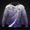 Baltimore Ravens Light Purple Zip Up Hoodie