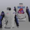 Buffalo Bills Grey Baseball Jacket