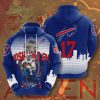 Buffalo Bills Josh Allen Blue Pullover Hoodie