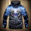 Buffalo Bills Skull Stone Fighting Pullover Hoodie