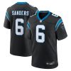 Carolina Panthers Miles Sanders Nike Black NFL Game Jersey