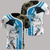 Carolina Panthers White Blue Camo T-Shirt