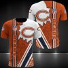 Chicago Bears Orange White Logo In Hert T-Shirt