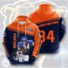 Chicago Bears Walter Payton Dark Navy Orange Pullover Hoodie