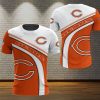 Chicago Bears White Nice Curve In Orange T-Shirt