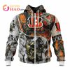 Cincinnati Bengals Custom Name Number Hunter Zip Up Hoodie