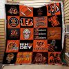 Cincinnati Bengals Orange Black Quilt Blanket