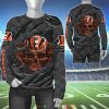 Cincinnati Bengals Orange Skull Black Sweatshirt