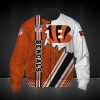 Cincinnati Bengals Orange White Bomber Jacket V4