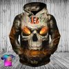 Cincinnati Bengals Skull Halloween Pullover Hoodie V3