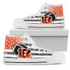 Cincinnati Bengals White Orange High Top Shoes