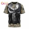 Cleveland Browns Custom Name Number Punisher Skull T-Shirt