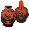 Cleveland Browns Halloween Pumpkin Skull Pullover Hoodie