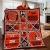 Cleveland Browns Orange Quilt Blanket