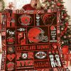Cleveland Browns Orange Quilt Blanket V3