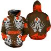 Cleveland Browns Skull Halloween Pullover Hoodie
