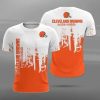 Cleveland Browns White Orange T-Shirt V11