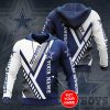 Dallas Cowboys Custom Name White Blue Design Pullover Hoodie