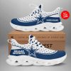 Dallas Cowboys Custom Name White Blue Stars Max Soul Shoes V2
