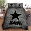 Dallas Cowboys Grey Stone Black Logo Bedding Set