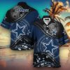 Dallas Cowboys Highlight Logo Grey Hawaiian Shirt