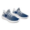 Dallas Cowboys Light Blue Triple Logo Yeezy Boost Sneakers