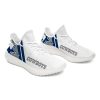 Dallas Cowboys White Blue Stripes Yeezy Boost Sneakers