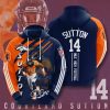 Denver Broncos Courtland Sutton Orange Navy Pullover Hoodie