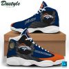 Denver Broncos Custom Name Blue Orange Air Jordan 13 Shoes