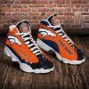 Denver Broncos Custom Name Orange Black Air Jordan 13 Shoes