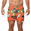 Denver Broncos Floral Men Beach Shorts