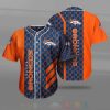 Denver Broncos Orange Navy Blue Baseball Jersey V3