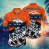 Denver Broncos Tropical Flowers Orange Hawaiian Shirt V3